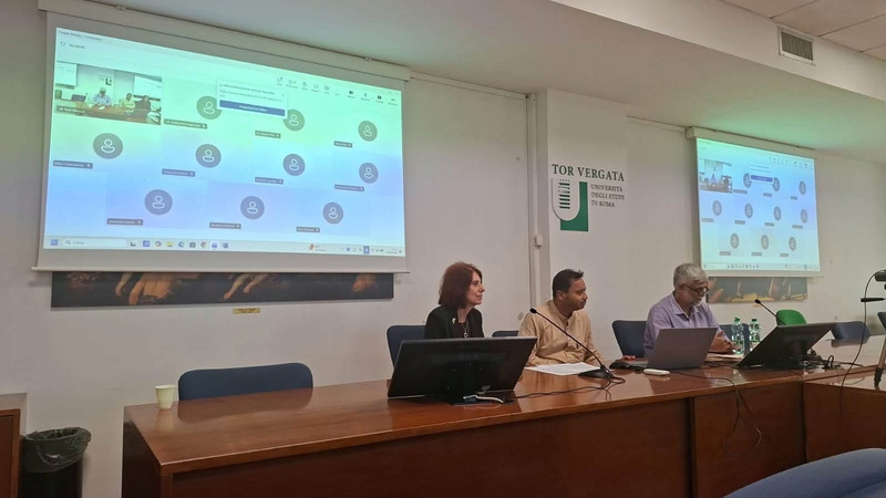 Conference session at the University of Rome Tor Vergata.