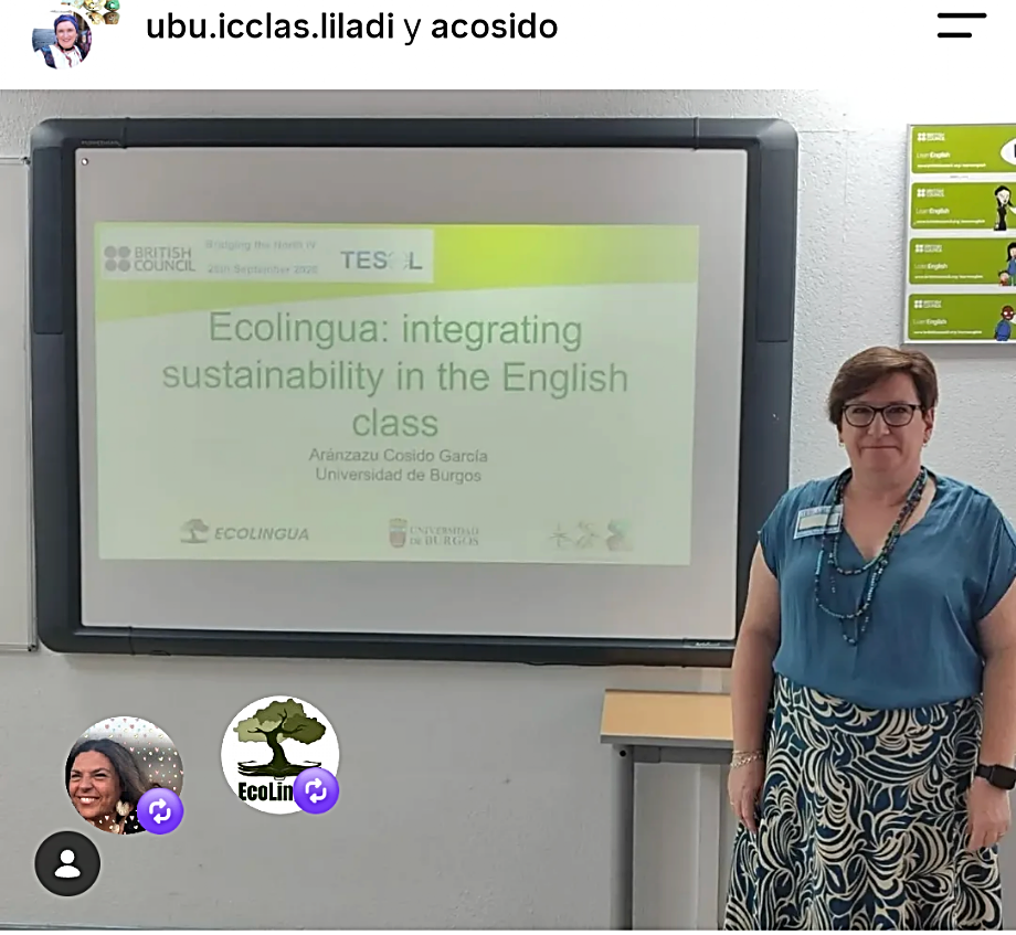 Aránzazu Cosido García presenting EcoLingua at Bridging the North IV on 26 September 2026.