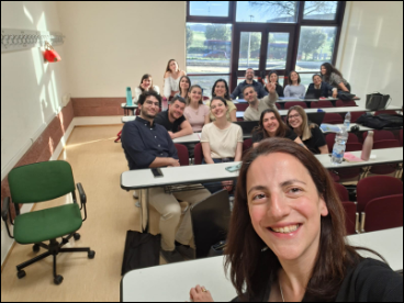 Teacher candidates and members of the Italian EcoLingua team after the seminar at the University of Rome Tor Vergata.